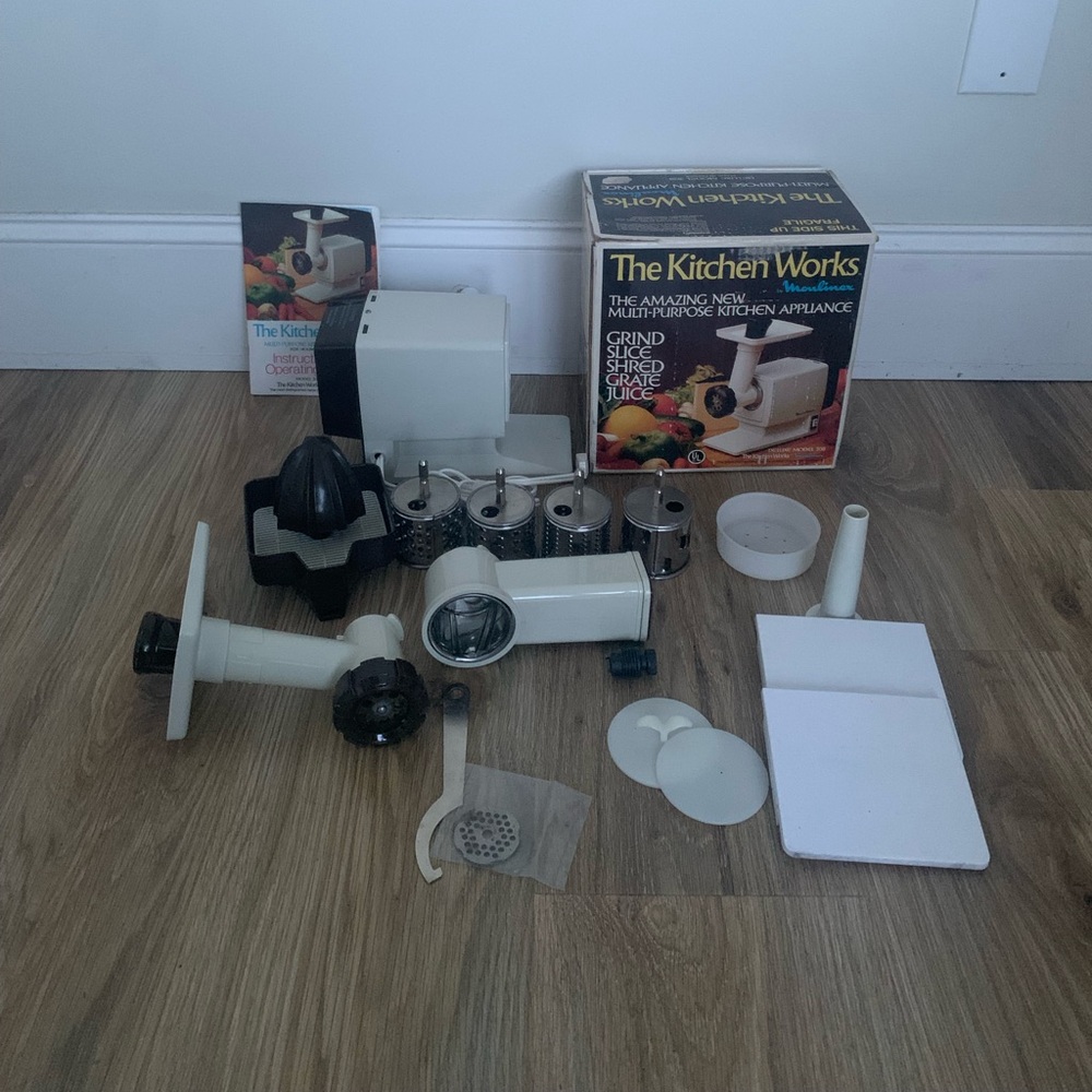 Moulinex The Kitchen Works Deluxe Model 308 Tested Works vintage